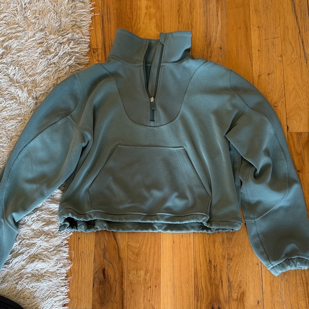 lululemon athletica Olive Green Half-Zip Pullover Sweatshirt